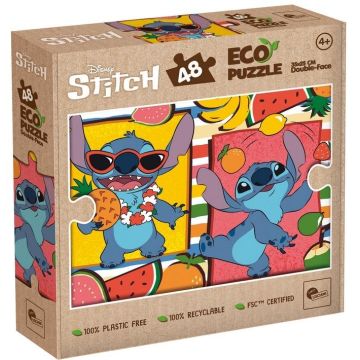 Puzzle 48 Stitch Eko dwustronne