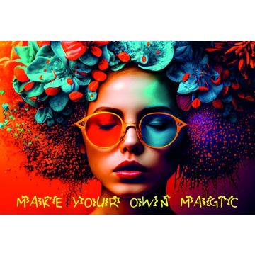 Mata mała dwustronna z nadrukiem color mind