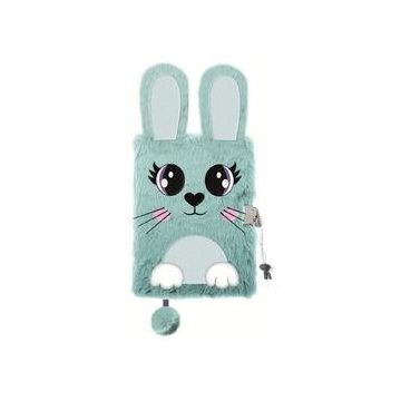 Pamiętnik z kłódką A5/96K 3D włochacz Rabbit