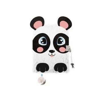 Pamiętnik z kłódką A5/96K 3D włochacz Panda