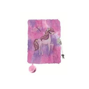 Pamiętnik z kłódką A5/96K 3D włochacz Horse