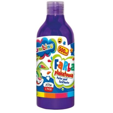 Farba plakatowa fioletowa 500ml BAMBINO