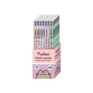 Ołówki z gumką HB Pusheen tuba (72szt)