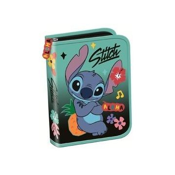 Piórnik dwuklapkowy bez wyposażenia Stitch mint