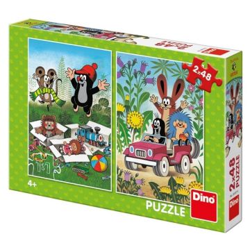 Puzzle 2w1 Krecik i Przyjaciele 2x48el