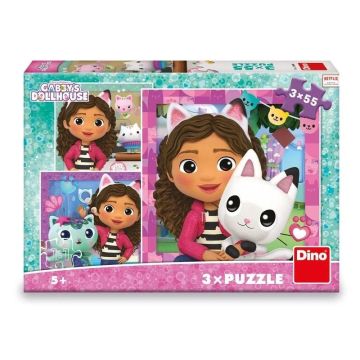 Puzzle 3w1 Koci Domek Gabi, Przyjaciele