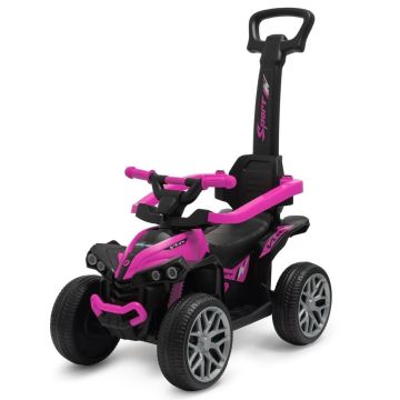 Jeździk z rączką Mega Prime EVA różowy