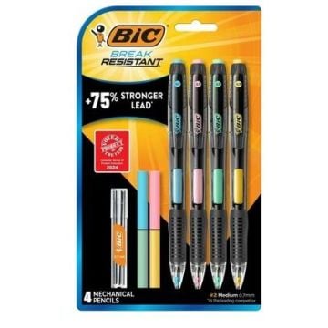 Ołówek mechaniczny + wkłady + gumka 4szt BIC