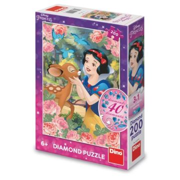 Puzzle z diamencikami Królewna Śnieżka 200el