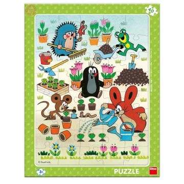 Puzzle 40 ramkowe Krecik w ogródku