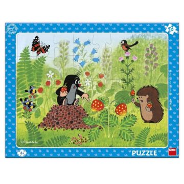 Puzzle ramkowe Krecik i poziomki 40el
