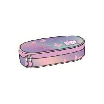 Piórnik saszetka z wewnętrzną klapką Pink Butterfl