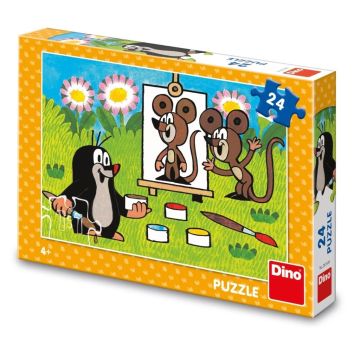 Puzzle Krecik maluje portret 24el