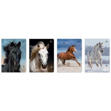 Zeszyt A5/16K 3kol linia UV Wild Horses (20szt)