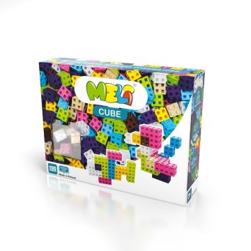 Klocki konstrukcyjne Meli Cube Pink 100szt