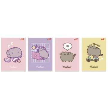 Zeszyt A5/60K kratka laminowany Pusheen (10szt)