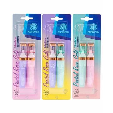 Zakreślacze pastel Astrapen rose gold 2szt mix