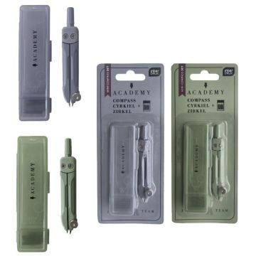 Cyrkiel mini z rysikiem w etui Academy mix