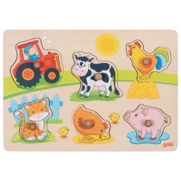 Puzzle z uchwytami Na farmie
