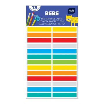 Etykiety samoprzylepne 78szt Bebe Kids mix