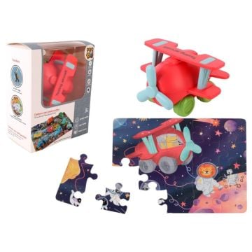 Auto puzzle Przygoda drogowa samolot