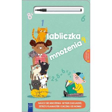 Tabliczka mnożenia z flamastrem suchościeralnym