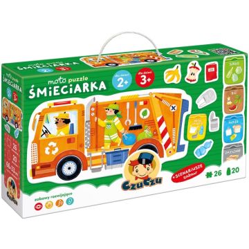 Moto puzzle Śmieciarka 2+, 3+