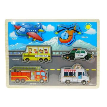 Puzzle drewniane Pojazdy