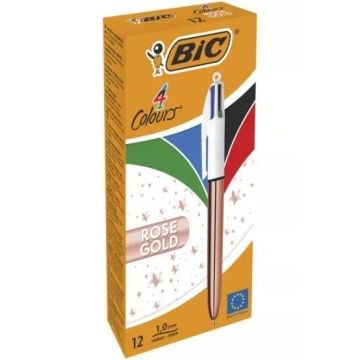 Długopis 4 Colours Rose Gold mix (12szt) BIC