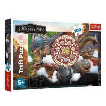Puzzle 100 Smoki w akcji TREFL