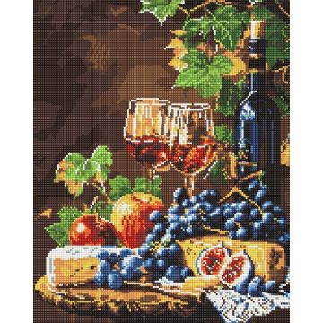 Diamentowa mozaika - Ulubione wino 40x50cm