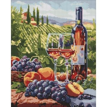 Diamentowa mozaika - Owocowe wino 40x50cm