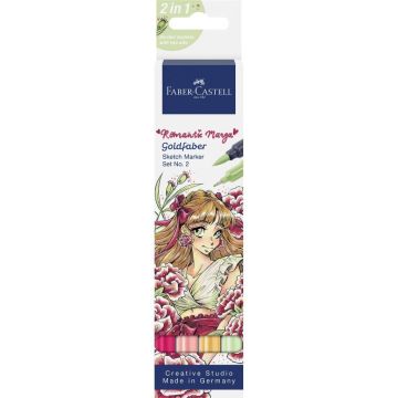 Pisak Goldfaber Sketch dwustr. Manga Romantic 4szt