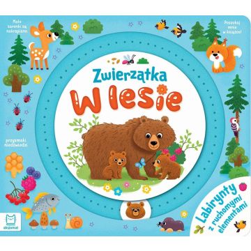 Zwierzątka w lesie. Labirynty z ruchomymi elemen.