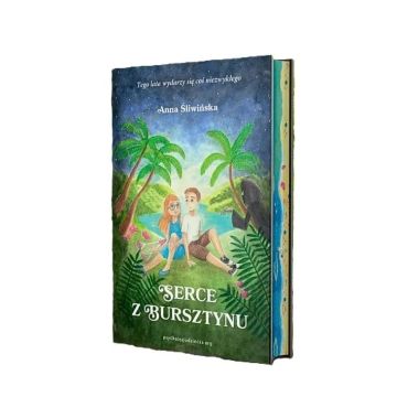 Serce z bursztynu (barwione brzegi)