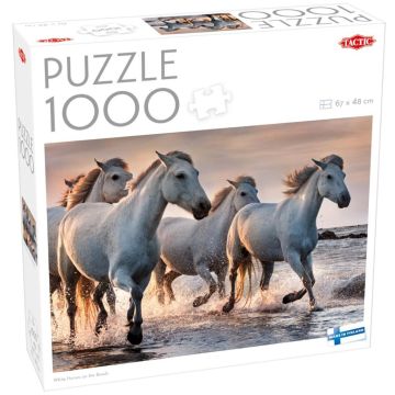 Puzzle 1000 White horses on the beach