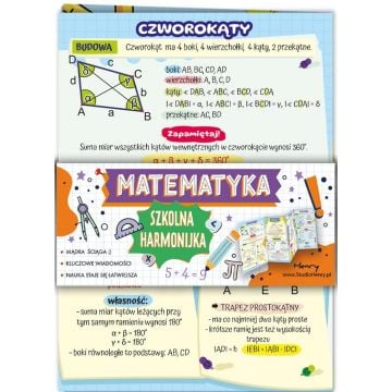 Ściąga harmonijka matermatyka - trójkąty B6