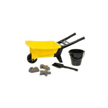 Taczka z akcesoriami do piasku 56cm żółta