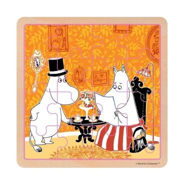 Puzzle 16 drewniane Muminki - Czas na herbatkę
