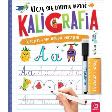 Kaligrafia. Uczę się ładnie pisać. Piszę i zmazuję