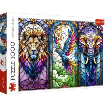 Puzzle 1000 Witraż: Zwierzęta TREFL