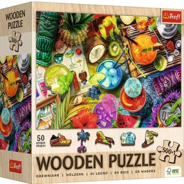 Puzzle drewniane 500+1 Kolorowe koktajle TREFL