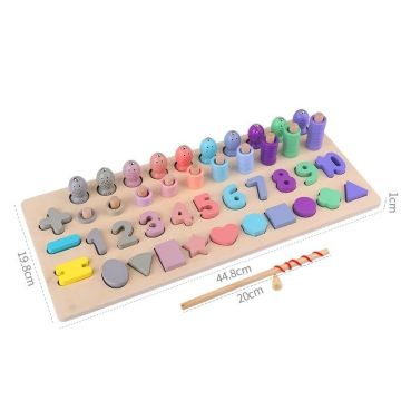 Magnetyczna układanka Montessori pastelowa