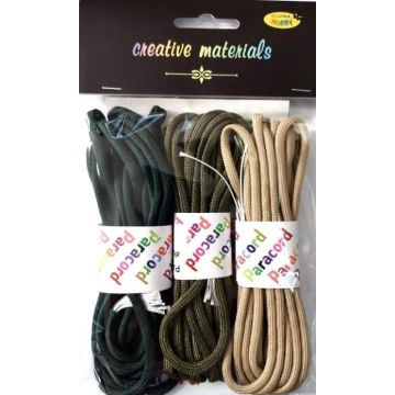 Zestaw paracord 2,8mb 3 kolory