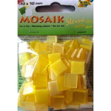 Mozaika kamyczk 10x10mm żółta