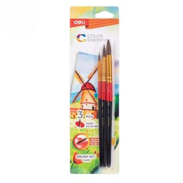 Pędzli Color Emotion 3szt DELI