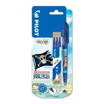 Pióro kulkowe Frixion niebieski+3 wkłady One Piece