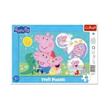 Puzzle ramkowe 15 Najmilsza świnka TREFL