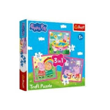 Puzzle 3w1 Peppa i przyjaciele TREFL