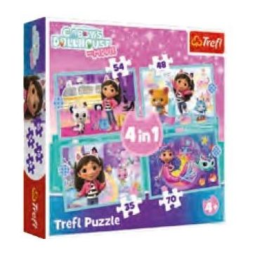 Puzzle 4w1 Wielka przygoda Gabby TREFL